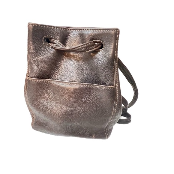 Vintage Coach #4923 Sonoma Drawstring in Brown Pebbled Genuine Leather - Picture 3 of 8